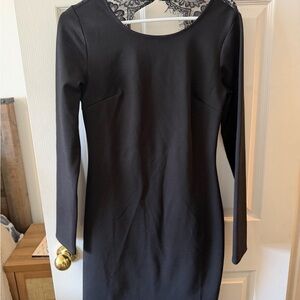 Lulu's Classic Black Long Sleeve Dress